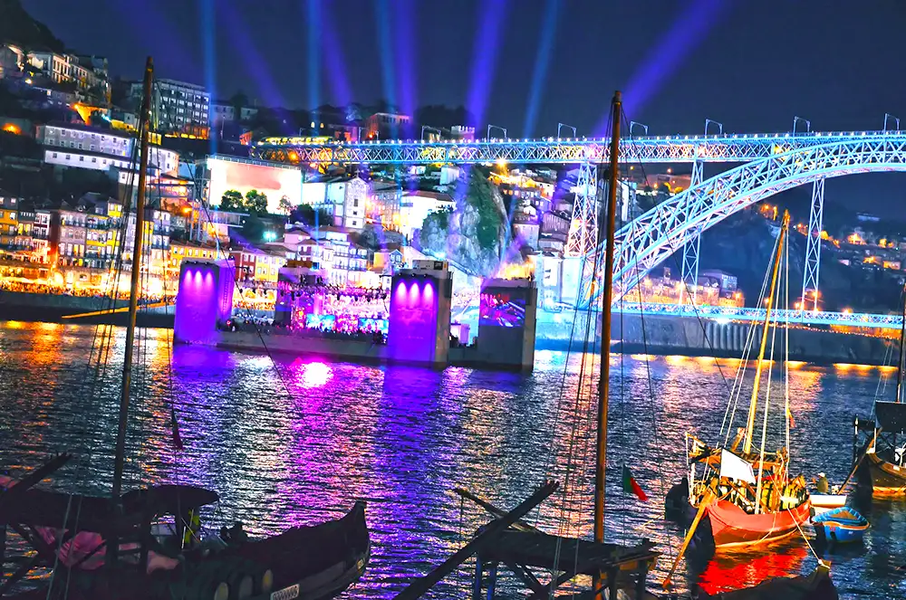 Douro River cruise ship sailing through the valley